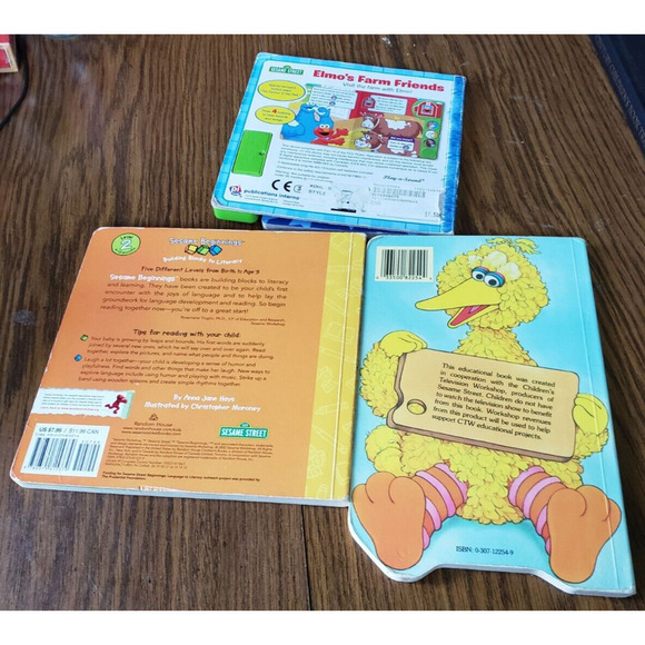 Sesame Street Childrens Book Lot of 3 Picture Board Books Elmo and Big Bird - Picture 2 of 16